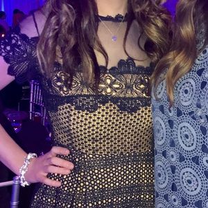 Navy Blue Lace Dress